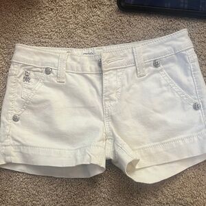 Miss Me White Jean Shorts